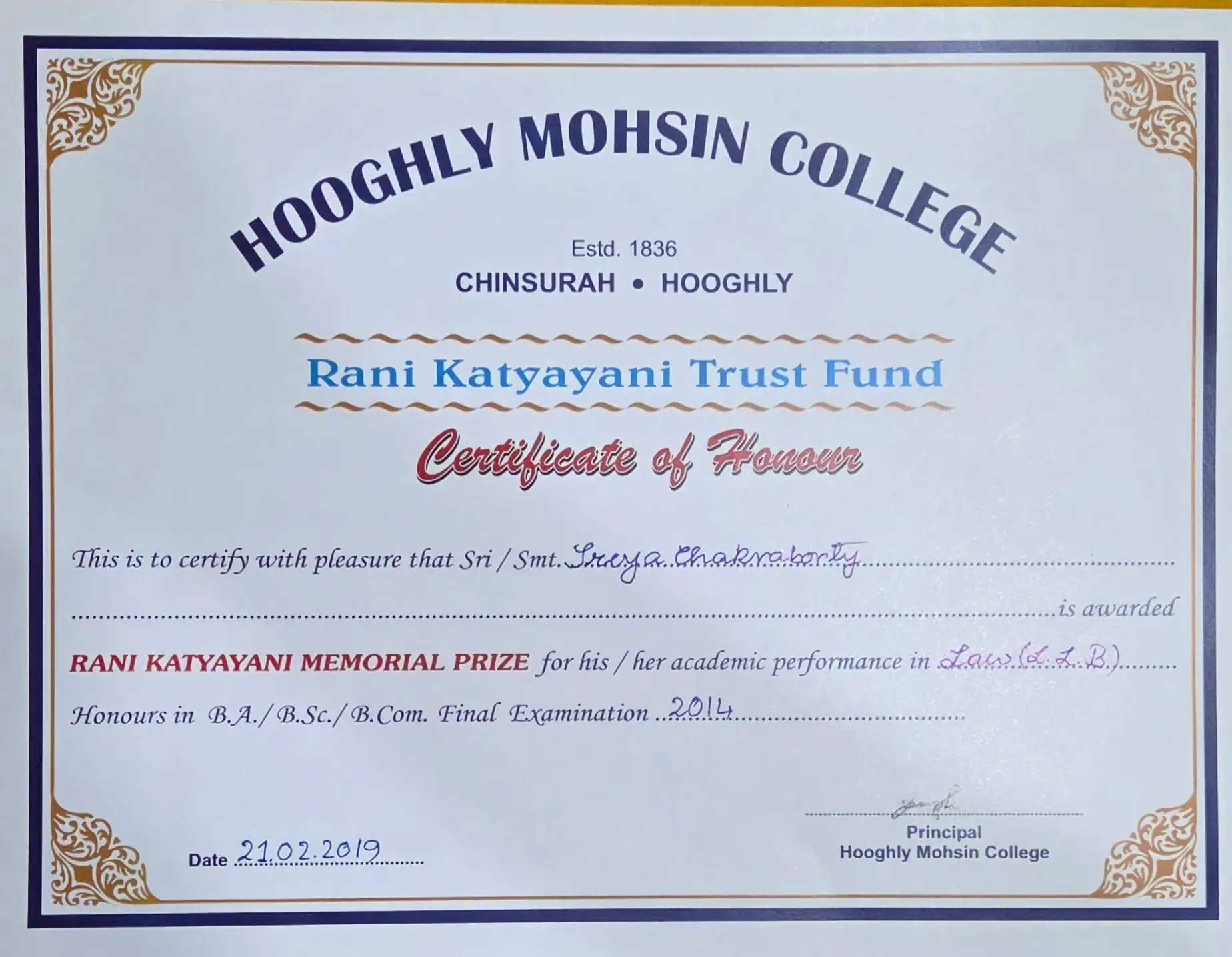 Certificate 2